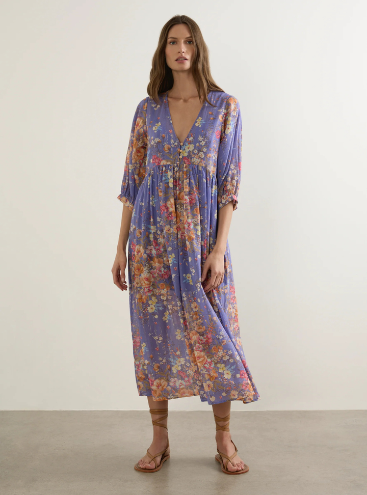 Ellis Midi Dress - Lavender Camelia Floral