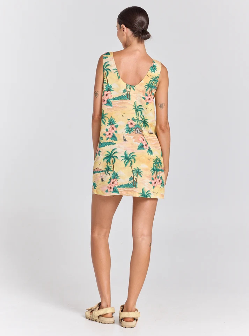 Islamorada 100% Linen Sundreamer Dress - Sunrise
