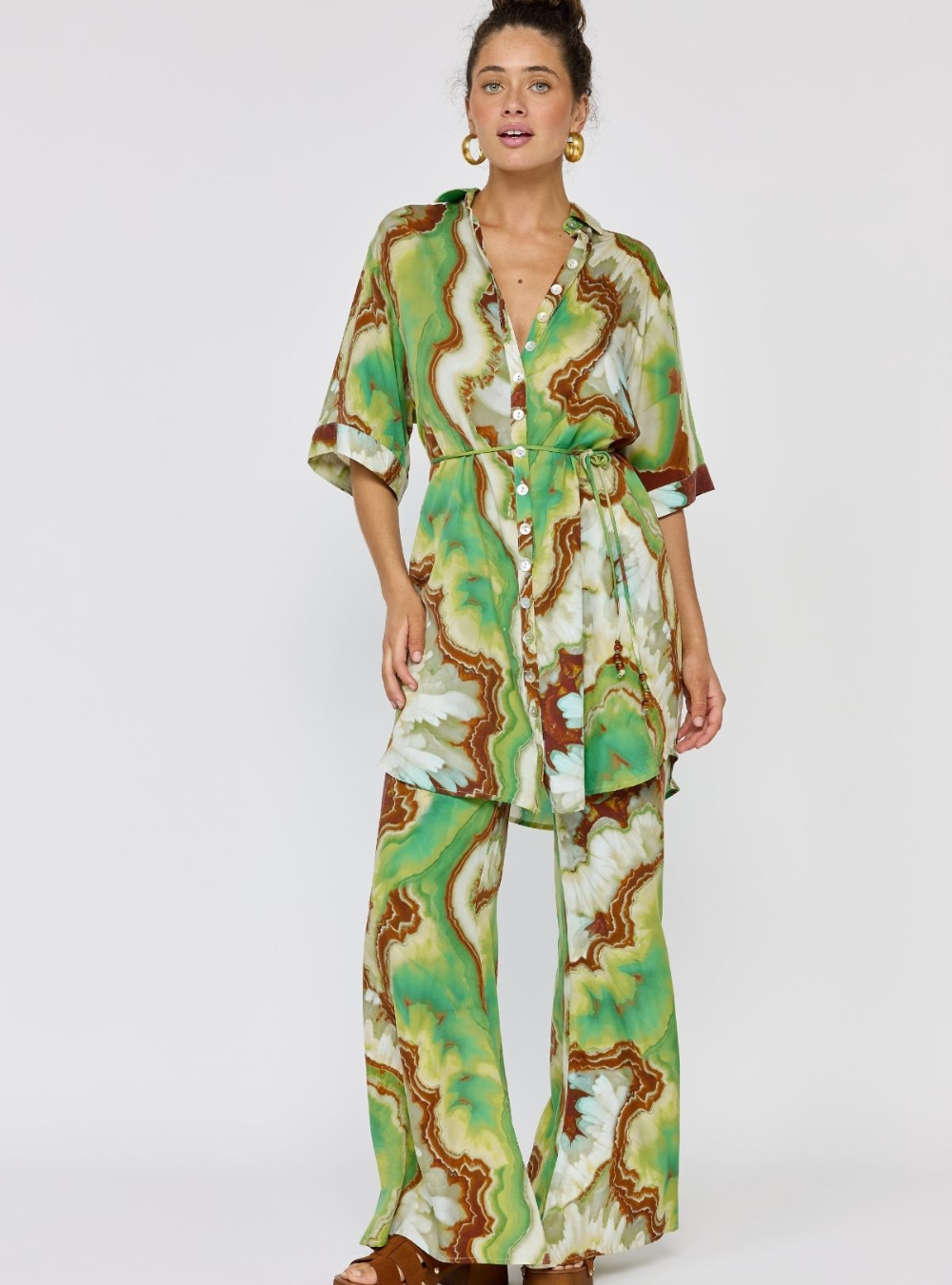 Lois Shirt Dress - Jade