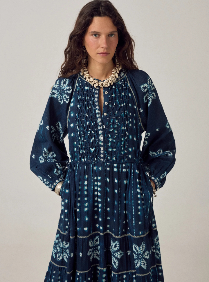 Kumo Dress - Shibori Ink