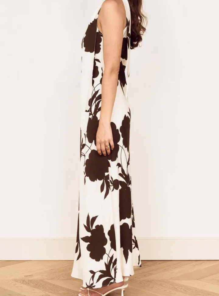 Elodie Maxi Dress - Chocolate Floral