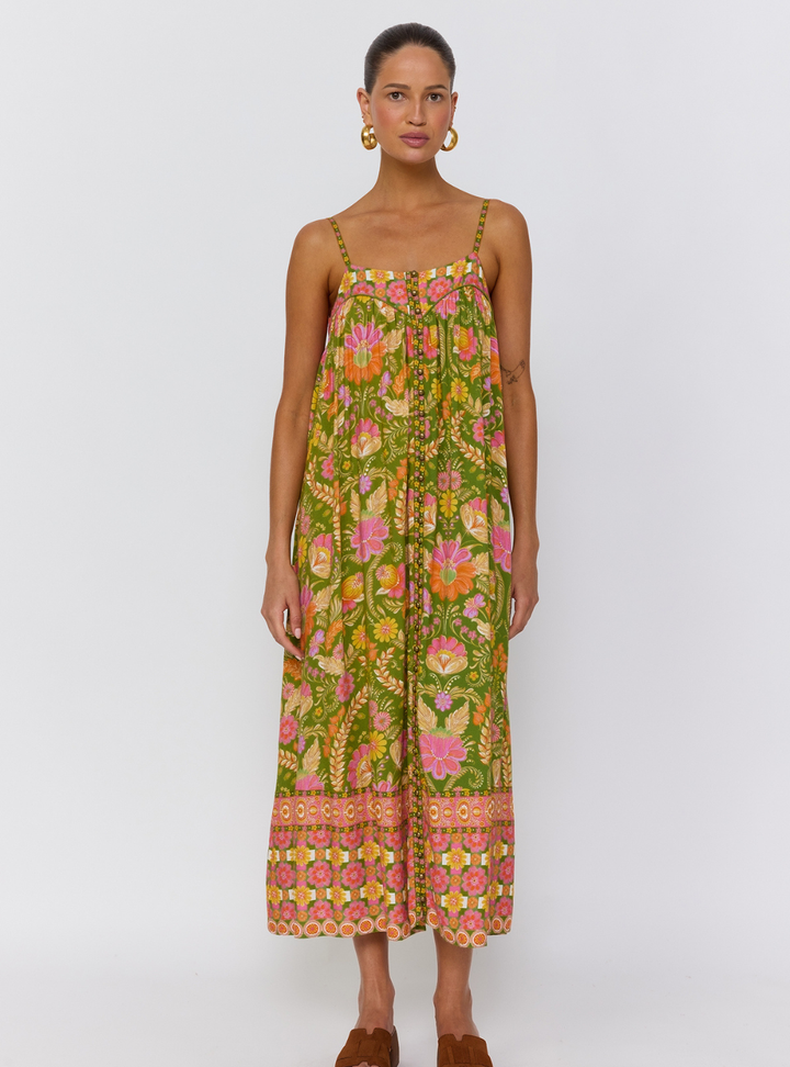 Estella Midi Dress - Guava