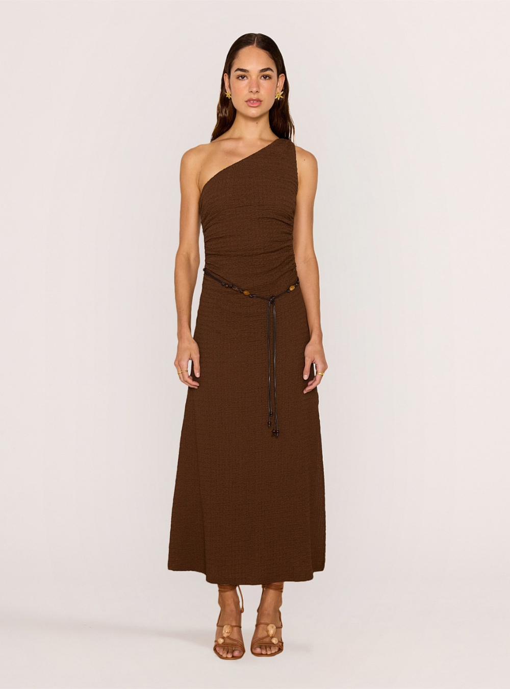 Delphine Midi Dress - Chocolate