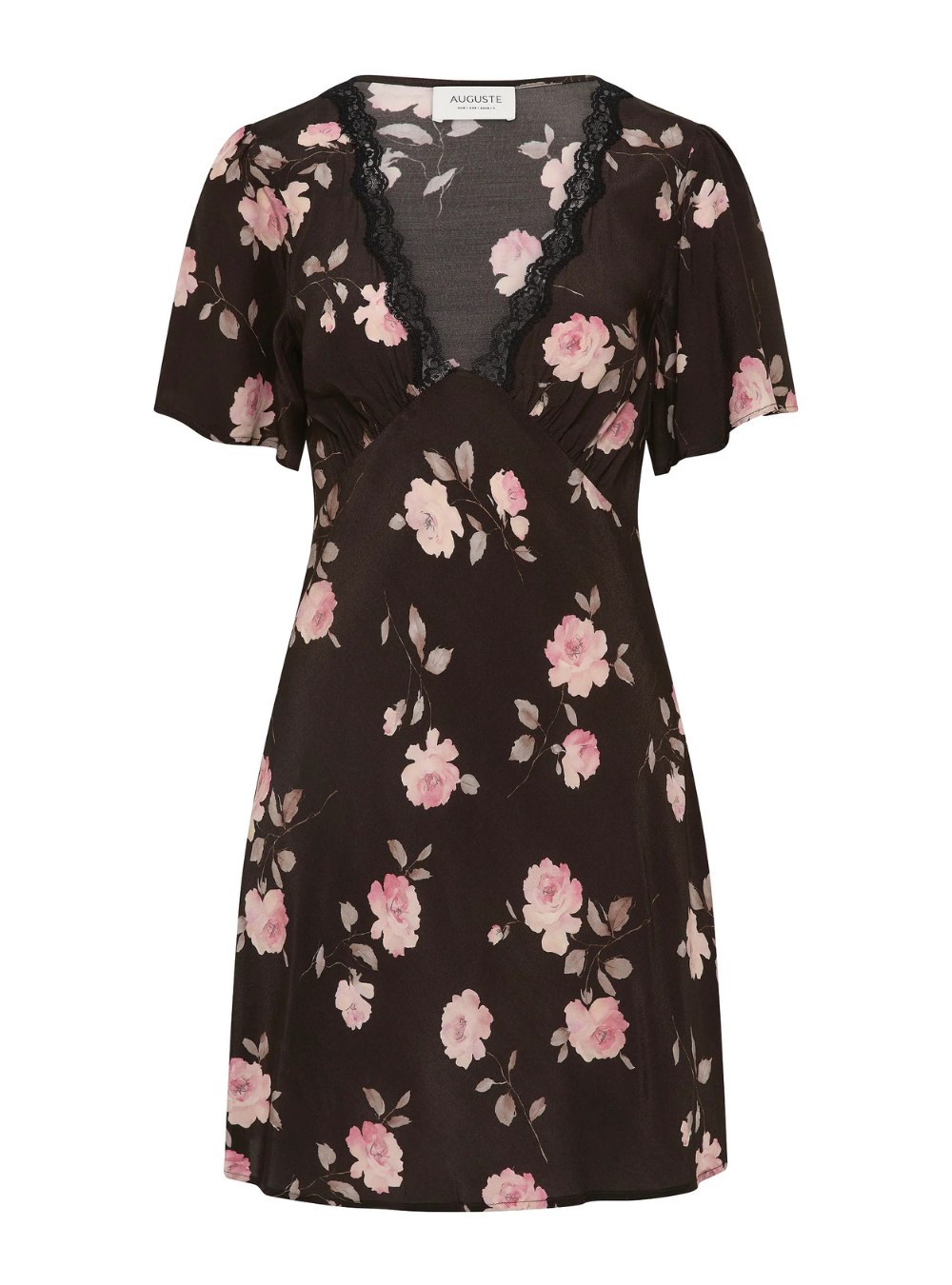 Sadie Mini Dress - Charcoal Nova Floral