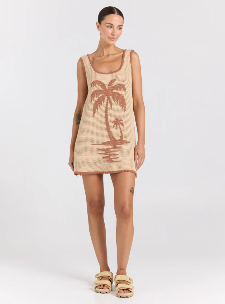 Palm Beach U Knit Dress - Sand