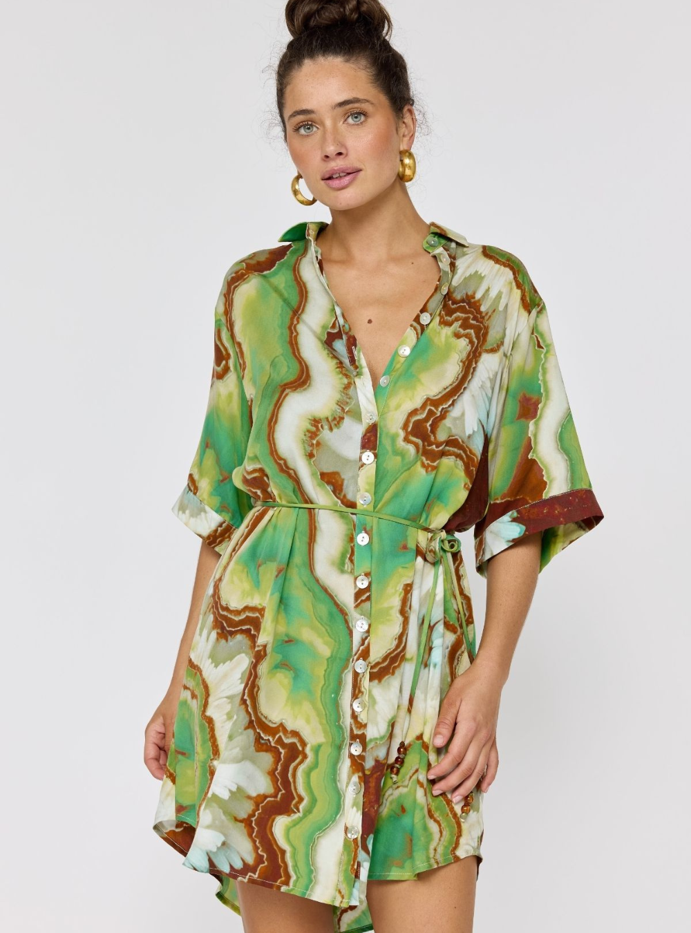 Lois Shirt Dress - Jade