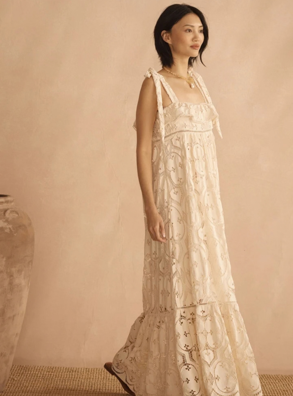 Reliquia Tie Frill Slip Dress