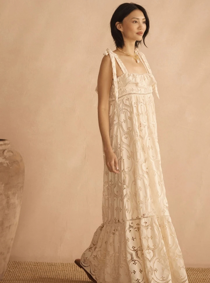 Reliquia Tie Frill Slip Dress