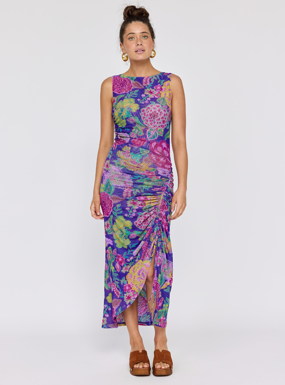 Tullah Midi Dress - Hibiscus