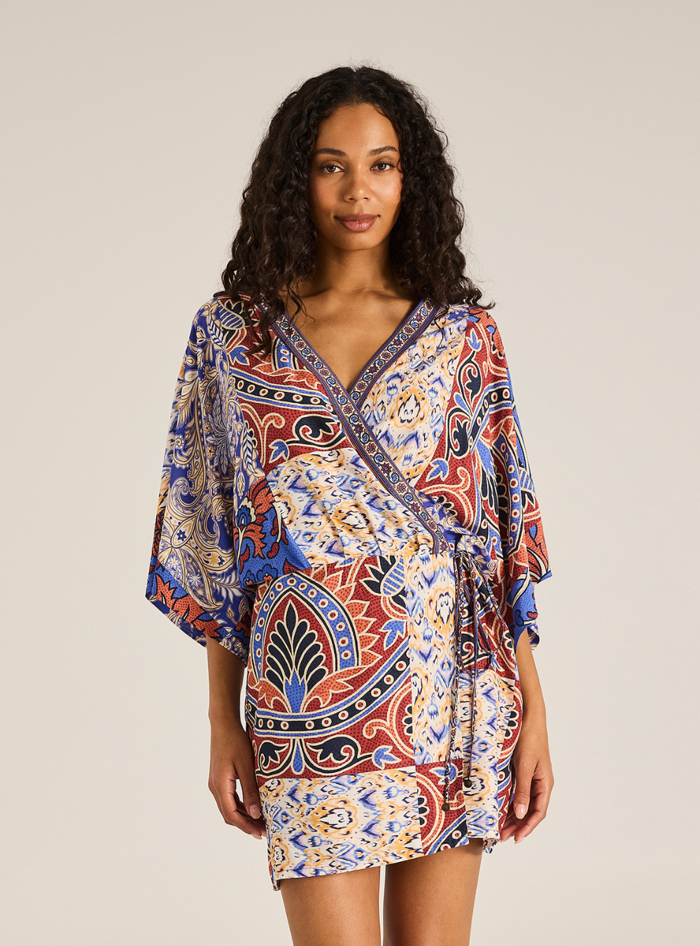 Tali Mini Wrap Dress - Azura
