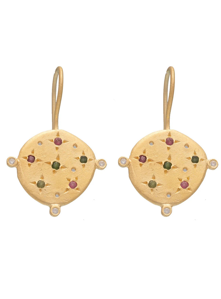 Souk earrings with Multi Tourmaline