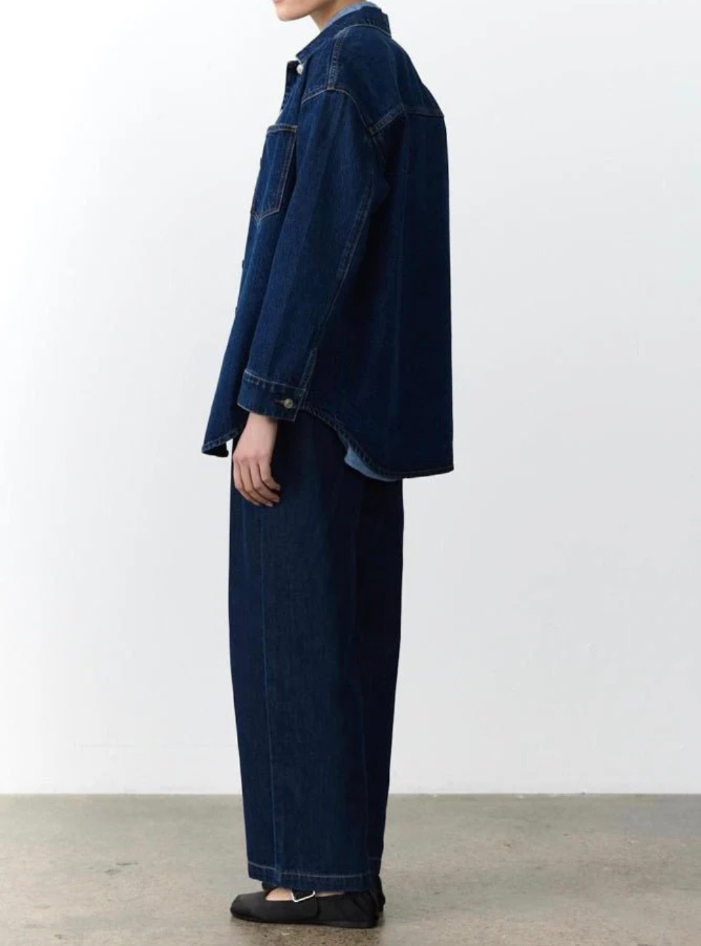Eleni Wide Leg Jean - Dark Denim