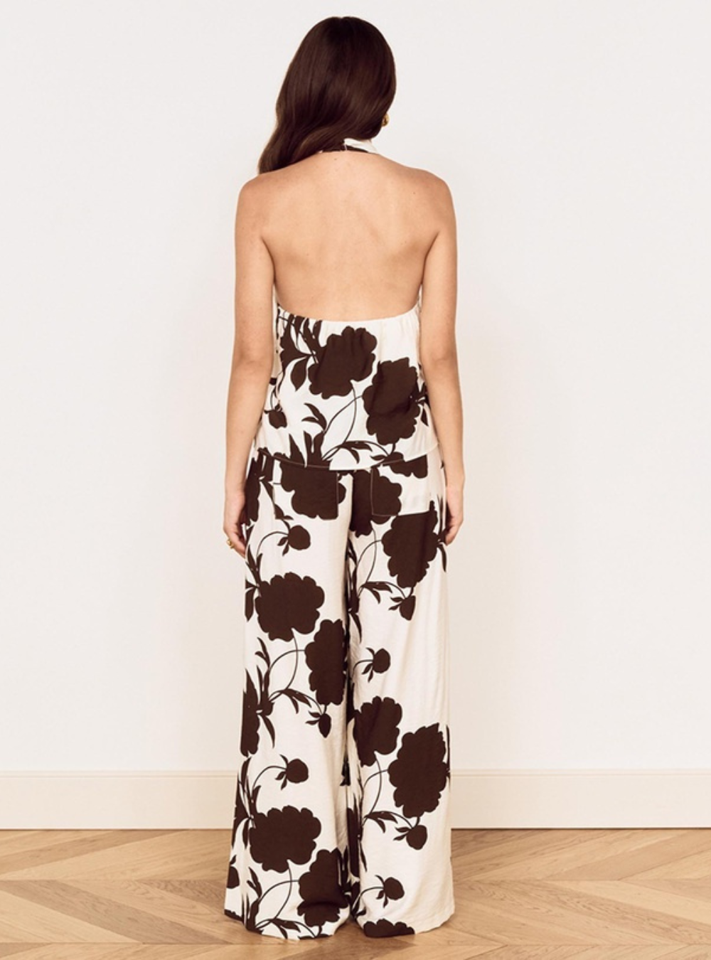 Elodie Halter Top - Chocolate Floral
