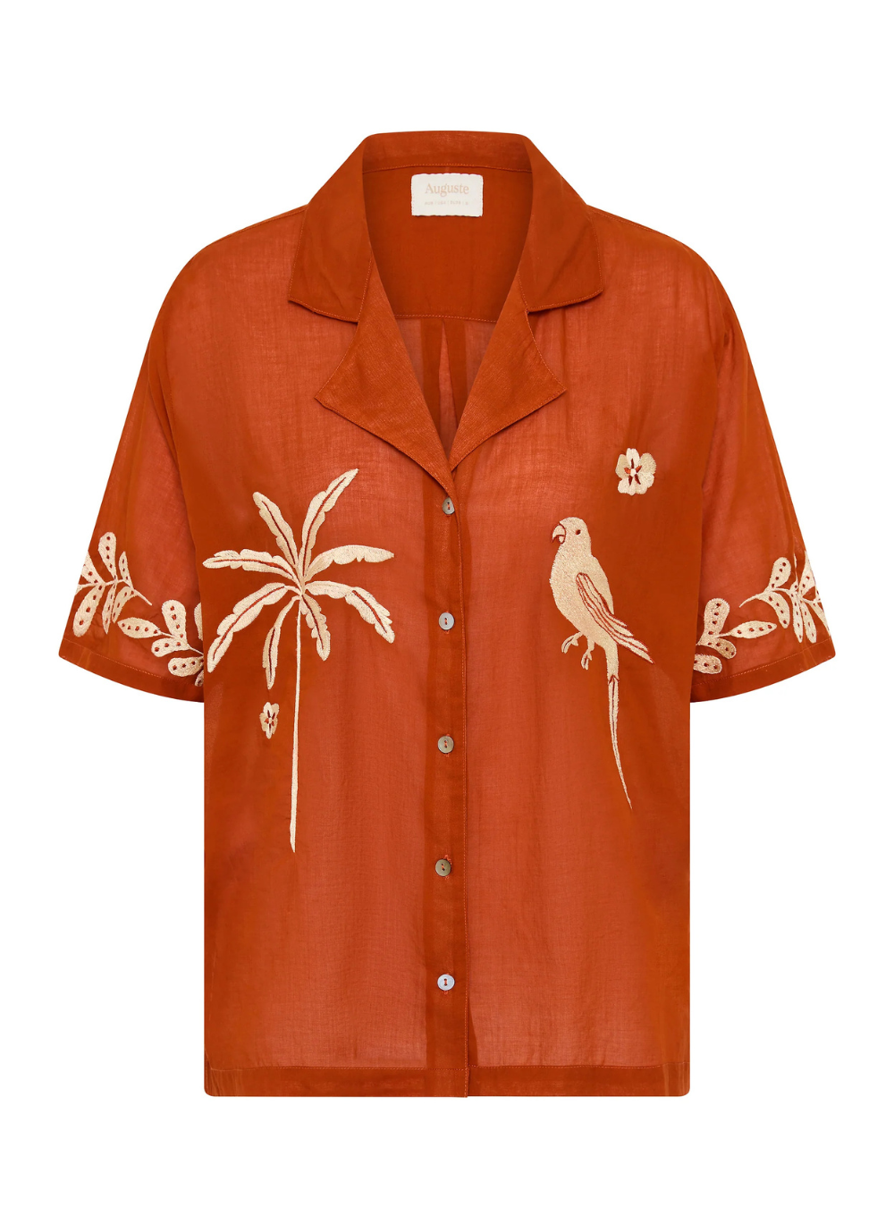 Embroidered Rio Shirt - Rust