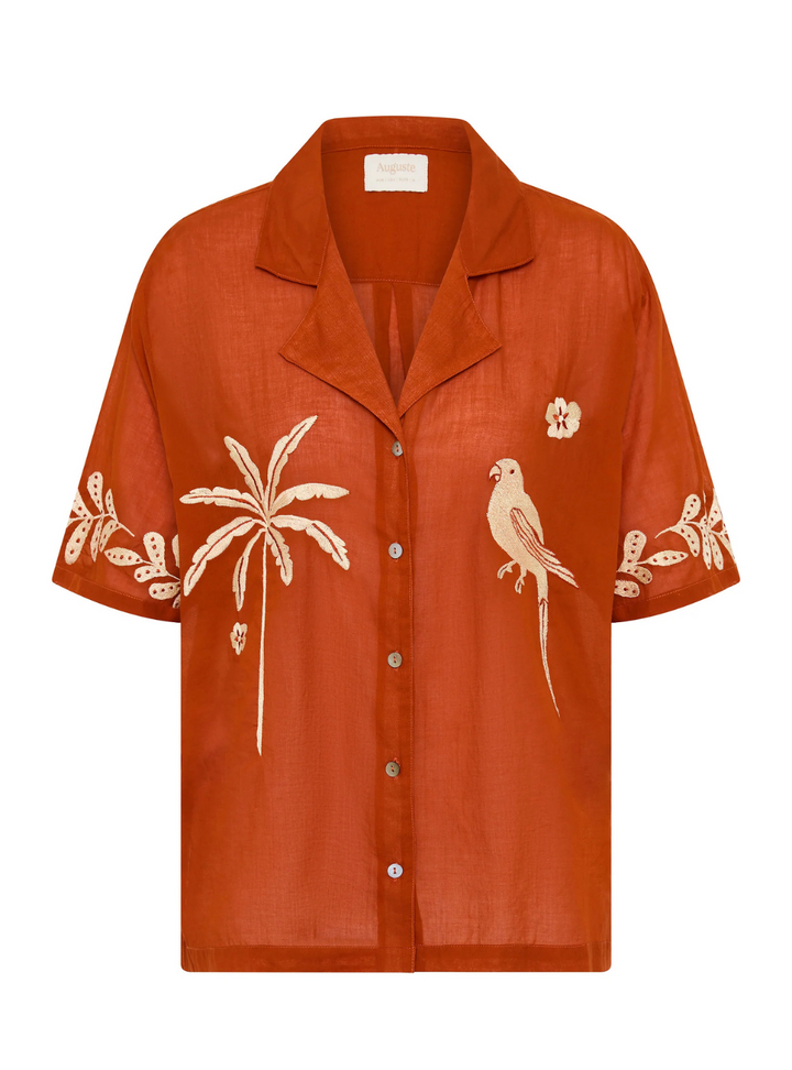 Embroidered Rio Shirt - Rust