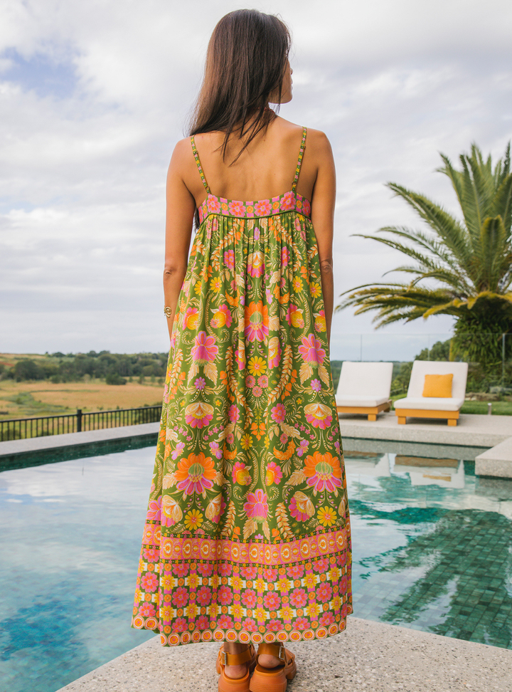 Estella Midi Dress - Guava