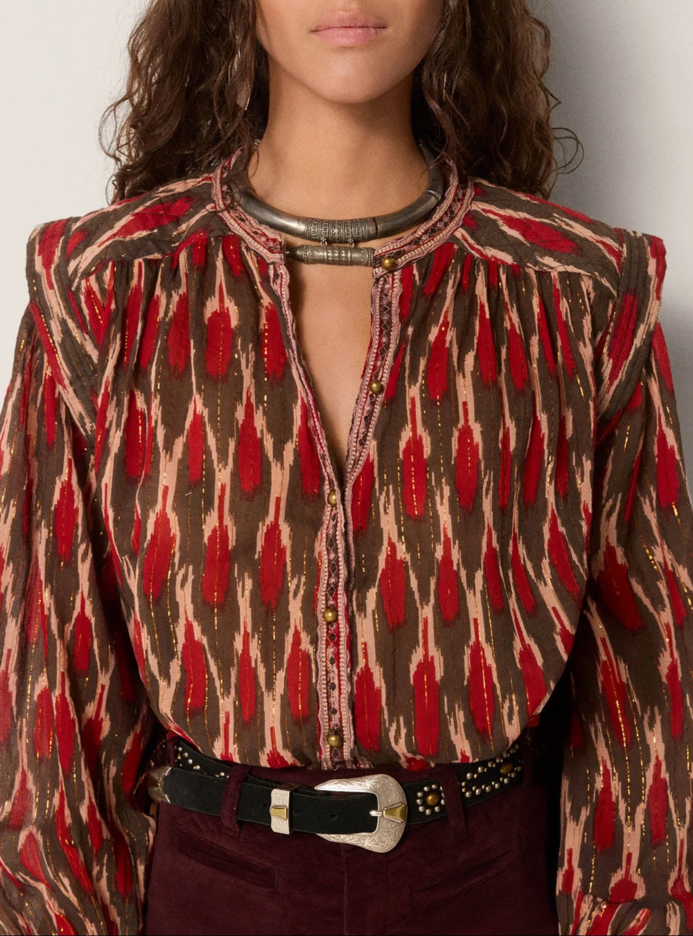 Etta Blouse - Bonfire Volcano