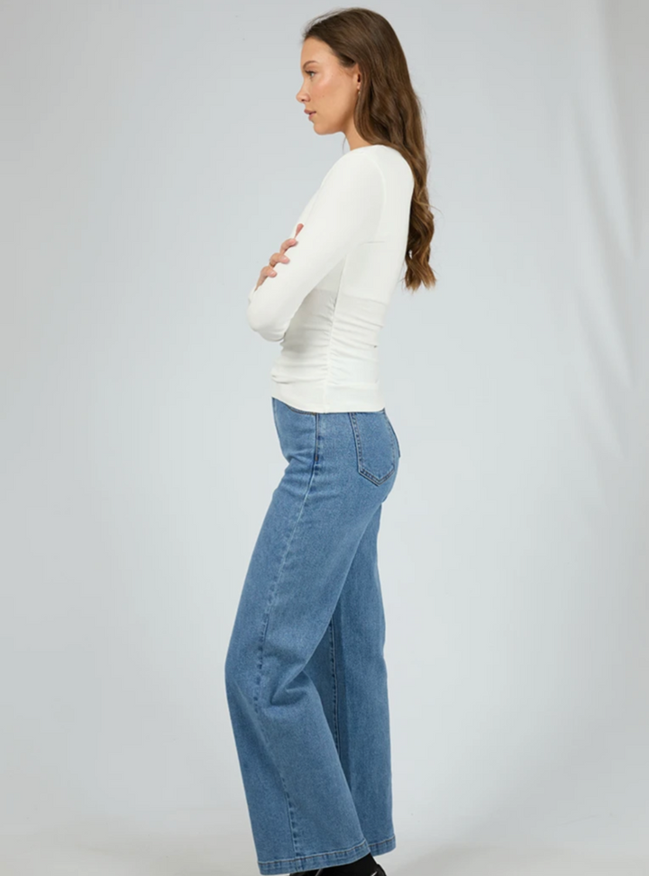 Kylie Long Sleeve Top - Vintage White