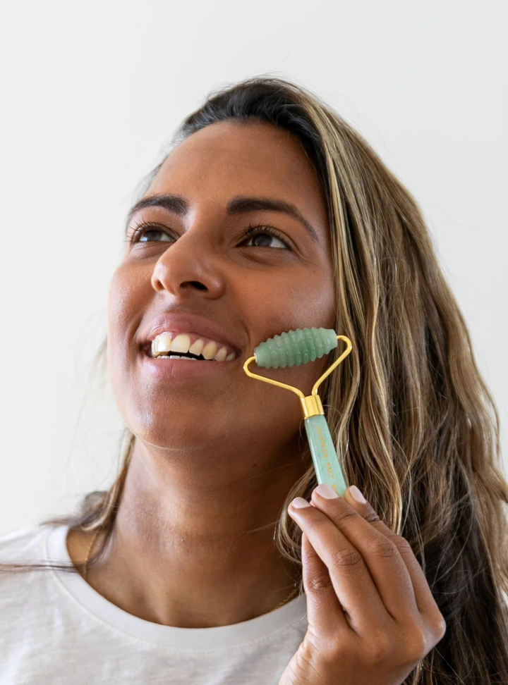 Facial Roller - Spiky Green Jade