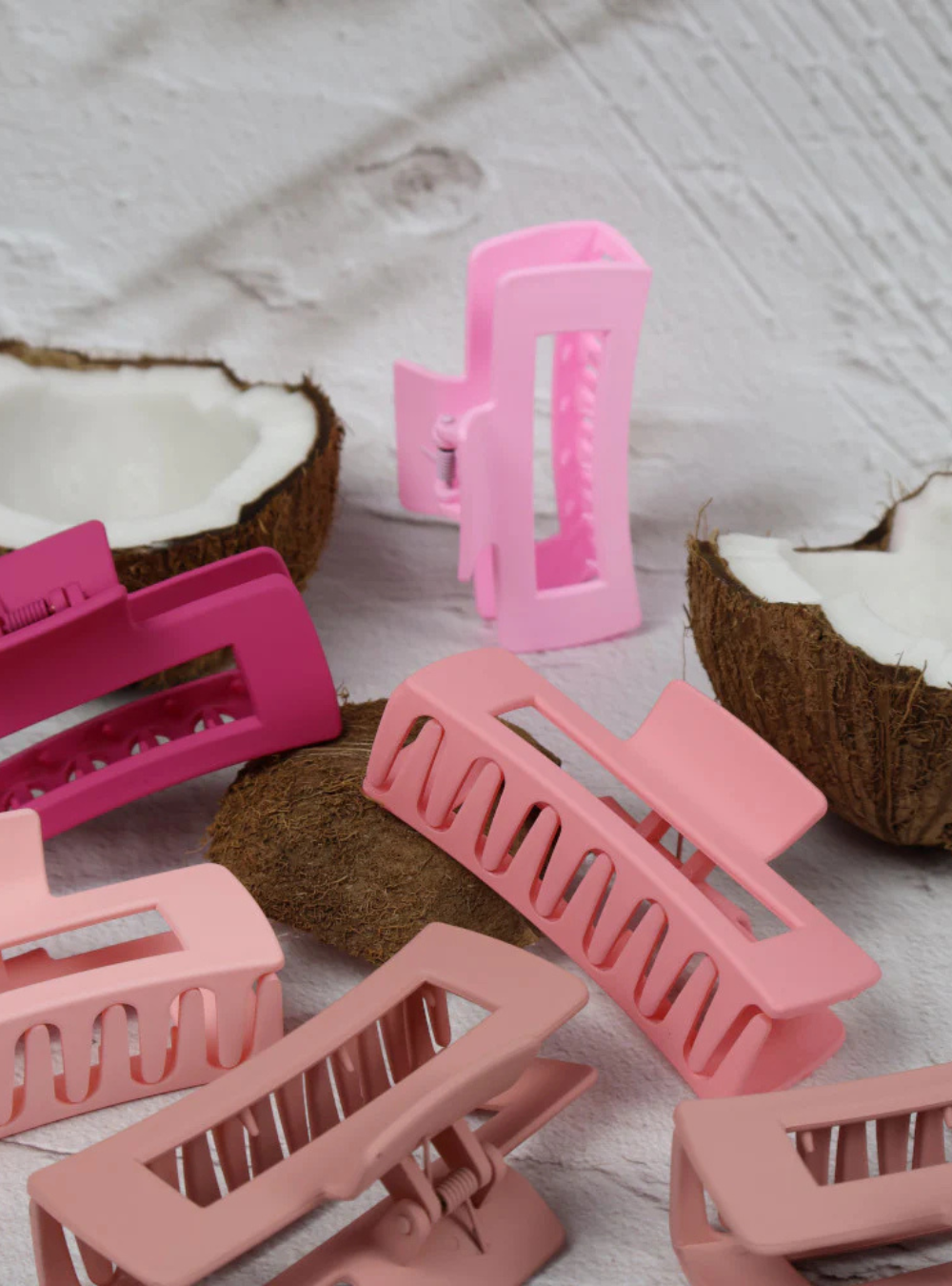 Claw Clip Medium Elongated Rectangle - Fairy Floss