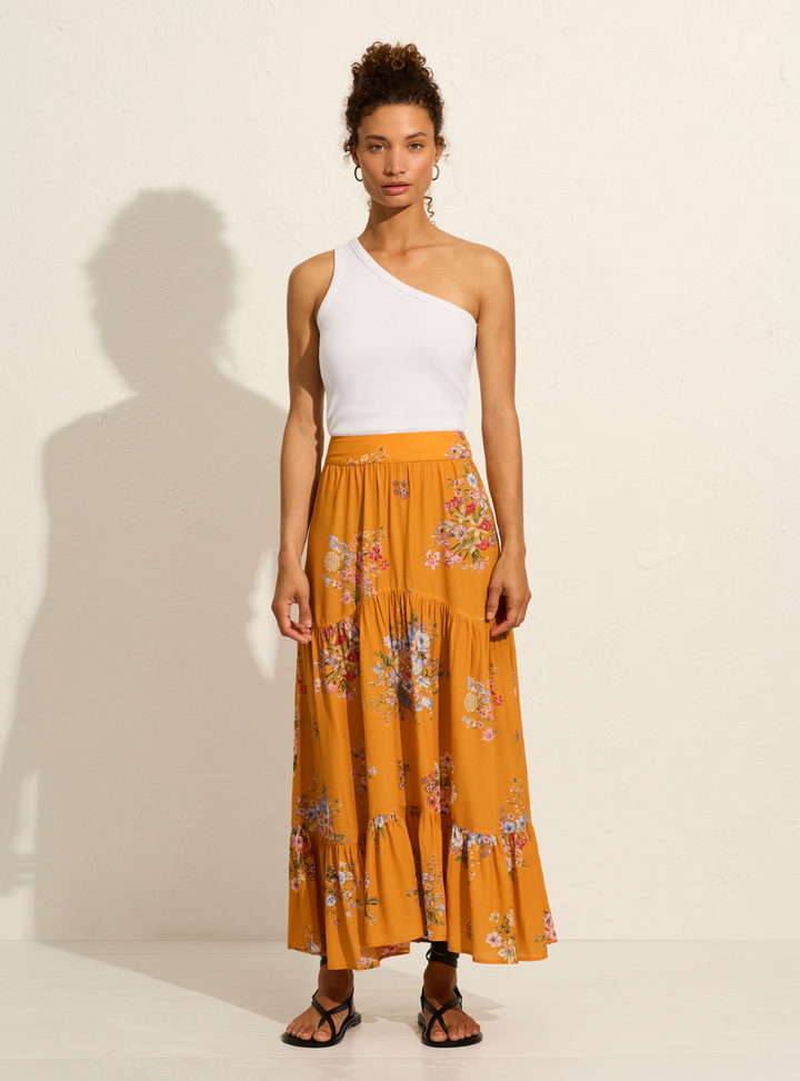 Farrah Midi Skirt - Mango Amoure Floral