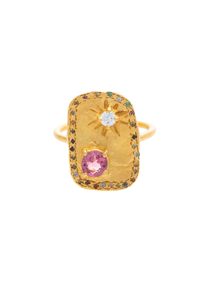 Pink Tourmaline Fez Ring