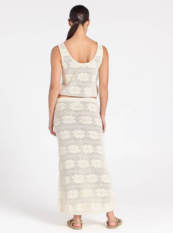 Fleur Knit Amore Skirt - Vanilla