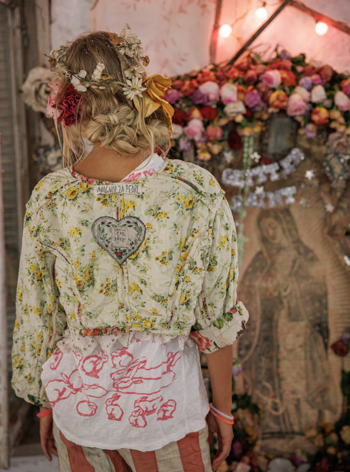 Magnolia Pearl Floral Cropped Leni Jacket 697 - Postcards