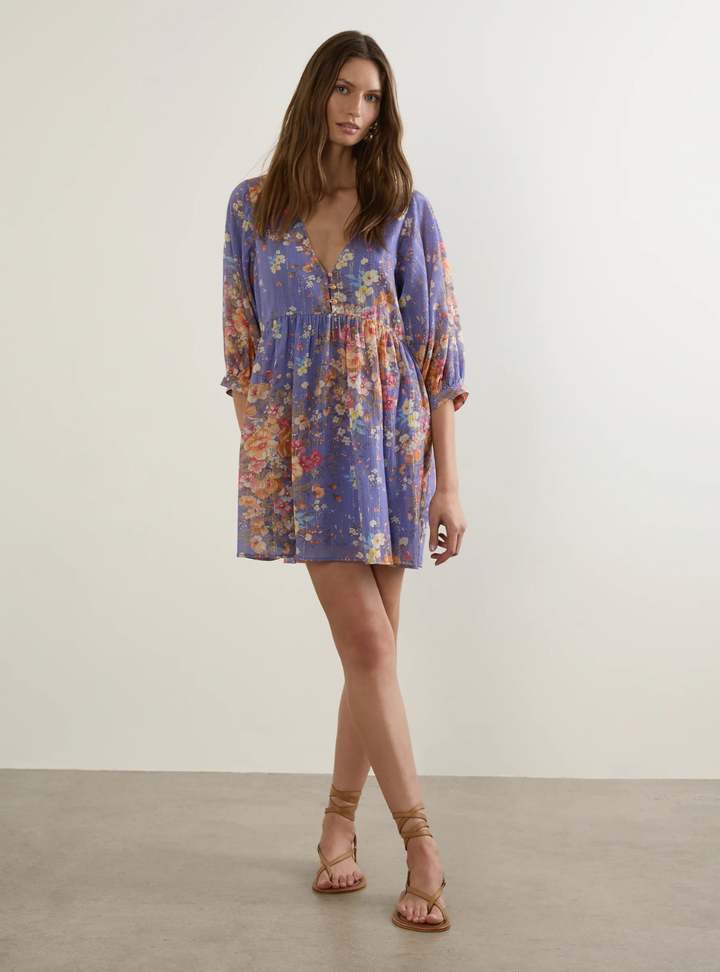 Valley Mini Dress - Lavender Camelia Floral
