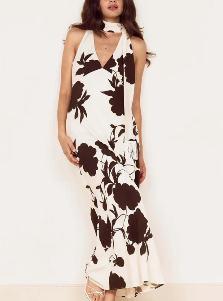 Elodie Maxi Dress - Chocolate Floral