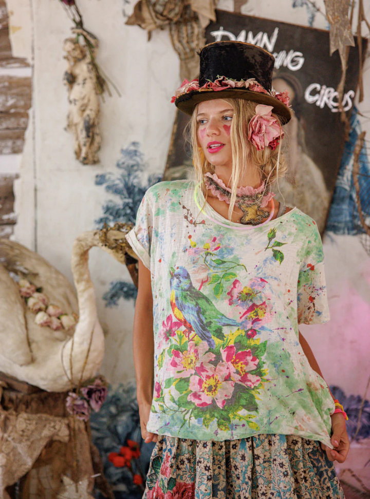 Magnolia Pearl Floral Songbird Art Class Tee 2567 - True
