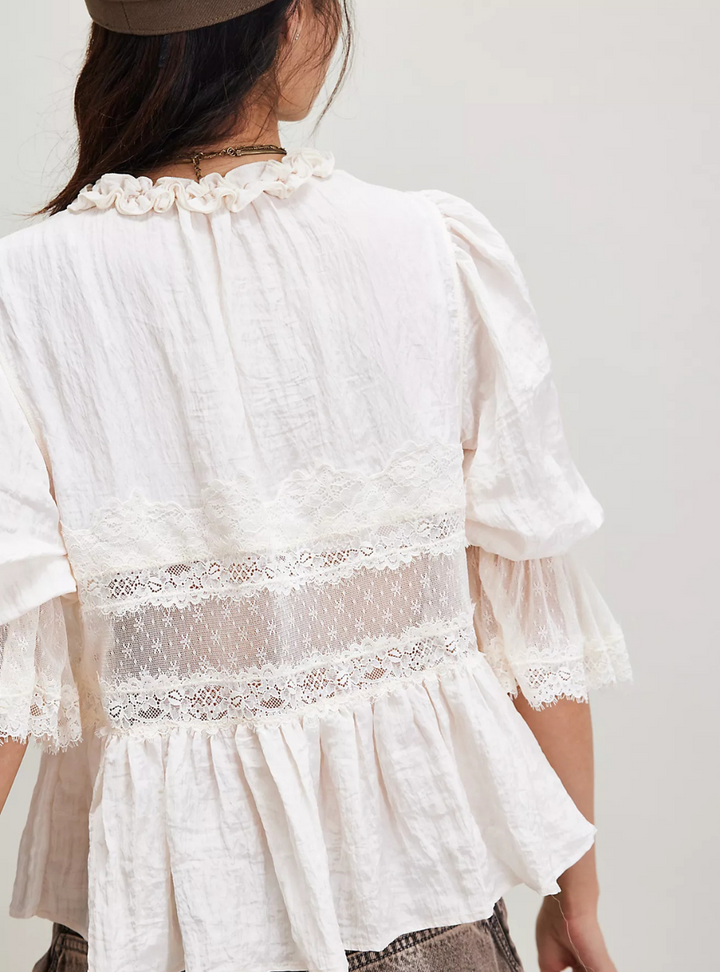 Forever Young Bed Jacket - White Alyssum