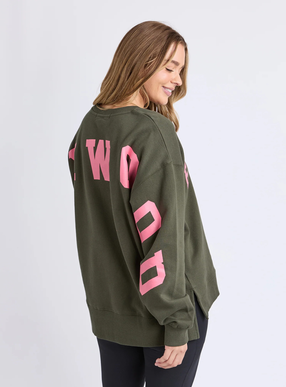 Interval Crew - Dark Khaki & Coral
