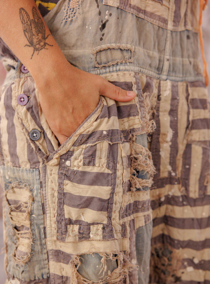 Patchwork Frankie Overalls 162 - Luna Stripe | PRE-ORDER