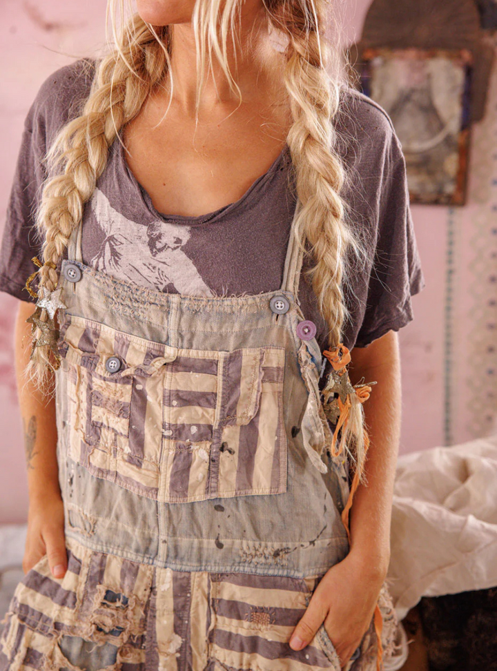 Patchwork Frankie Overalls 162 - Luna Stripe | PRE-ORDER