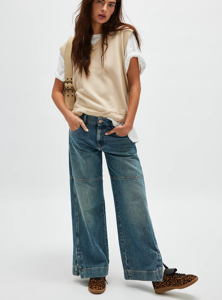 Benji Relaxed Wide-Leg Jeans - Salt Of The Earth