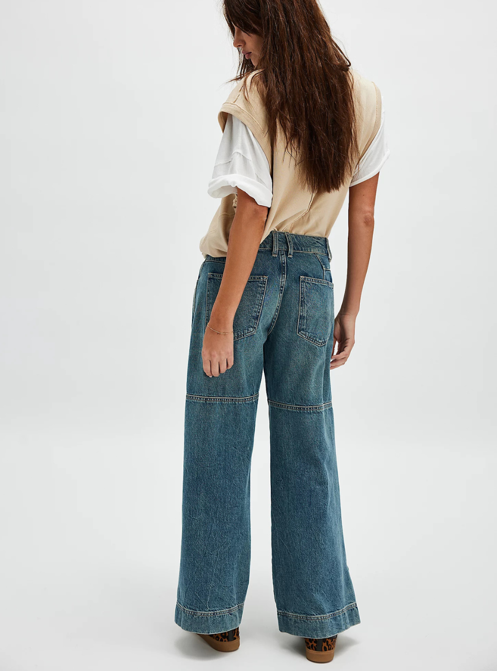 Benji Relaxed Wide-Leg Jeans - Salt Of The Earth