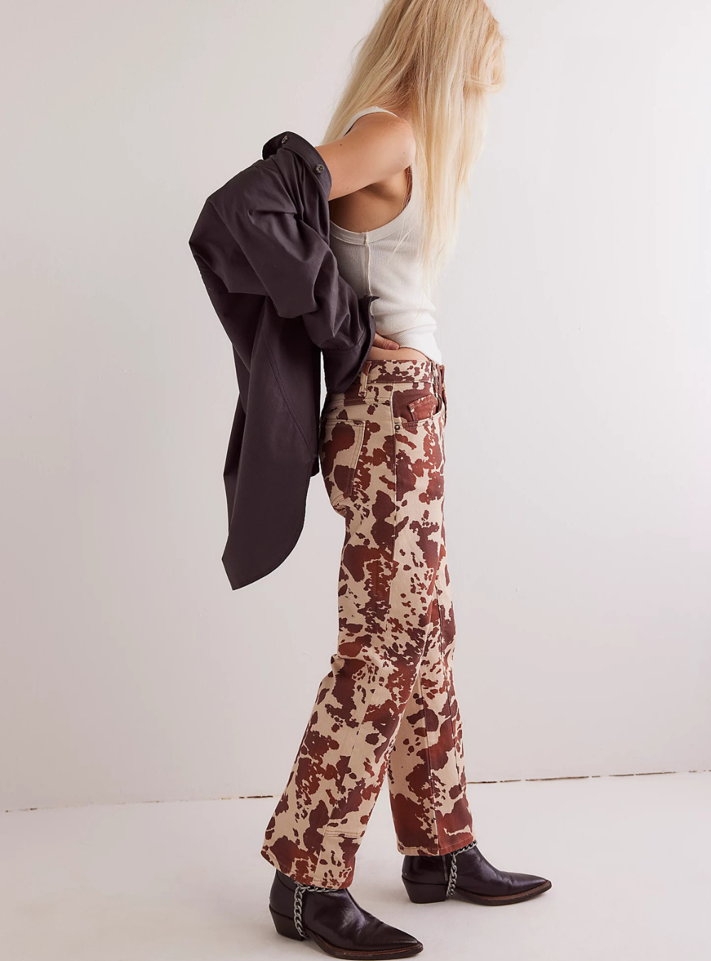 Risk Taker Mid-Rise Printed Jeans - Tea Combo