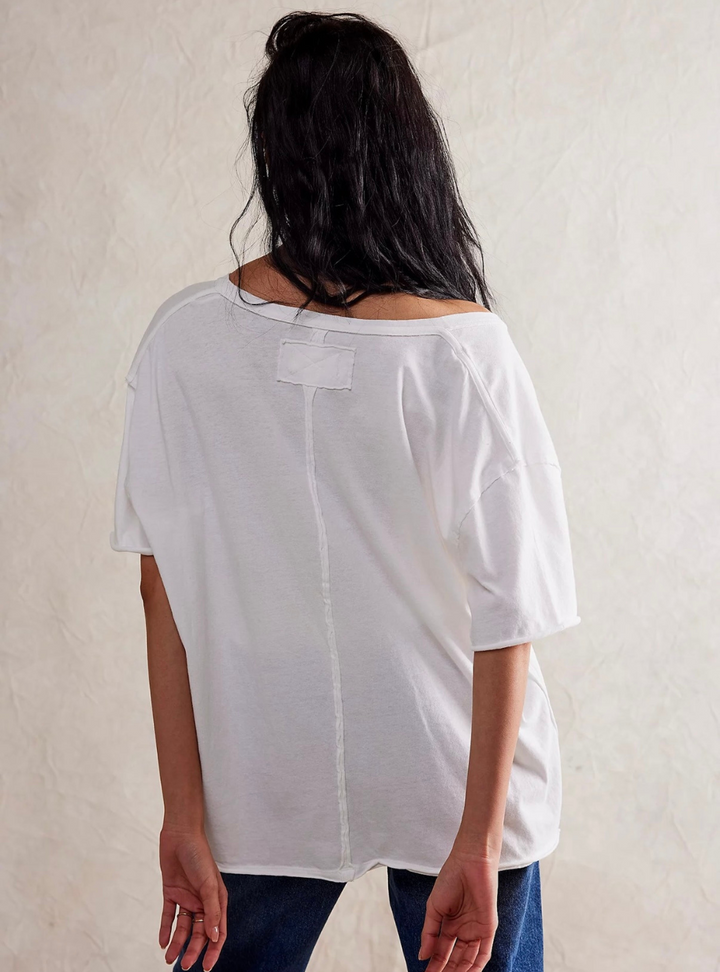 Nina V-Neck Tee - Ivory