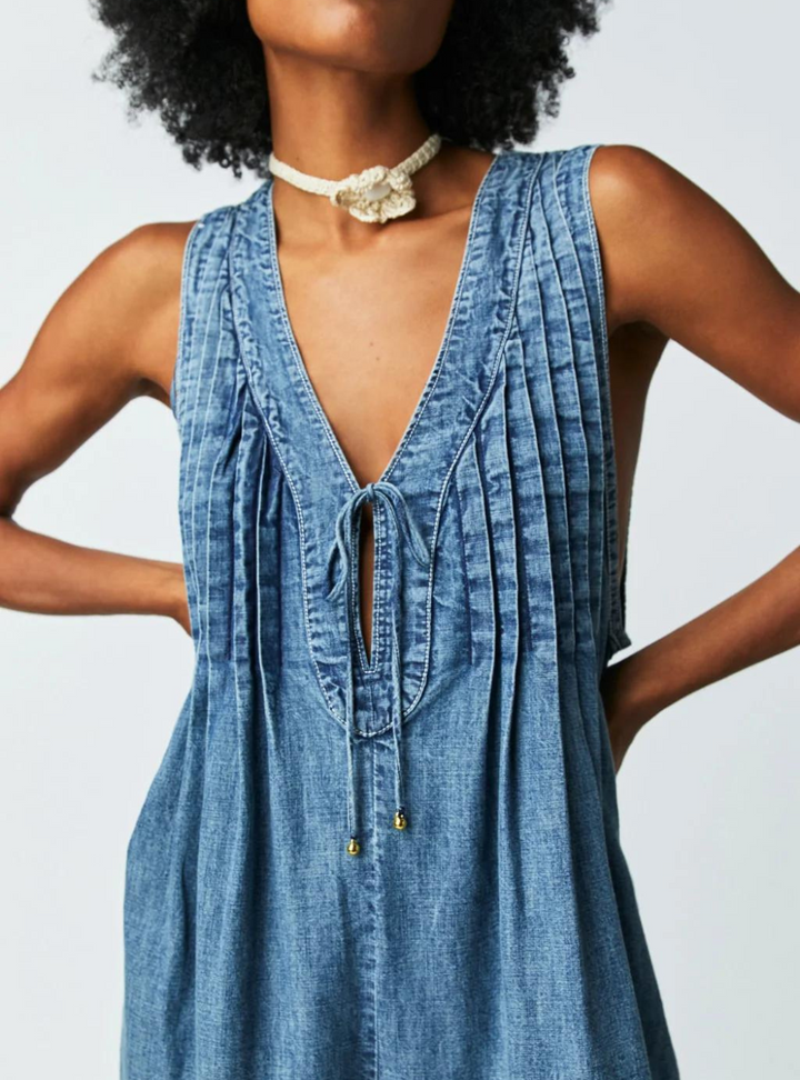 Webster Romper - Falling Rain Wash