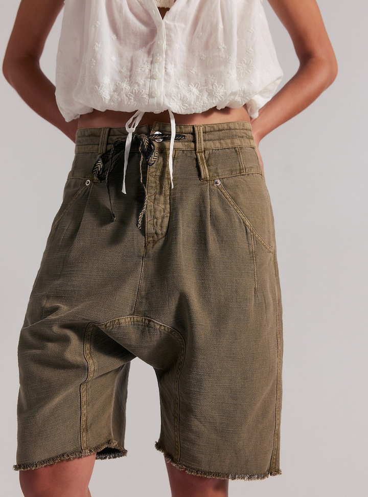 Sage Harem Short - Dusted Cocoa