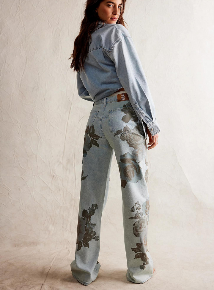 Tinsley Baggy High-Rise Printed Jean - Daylight Combo