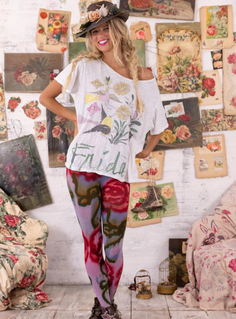 Magnolia Pearl Flight Flowers Frida Tee 2131 - True