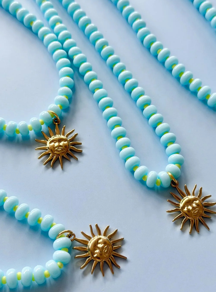 Sky Blue Gem Necklace