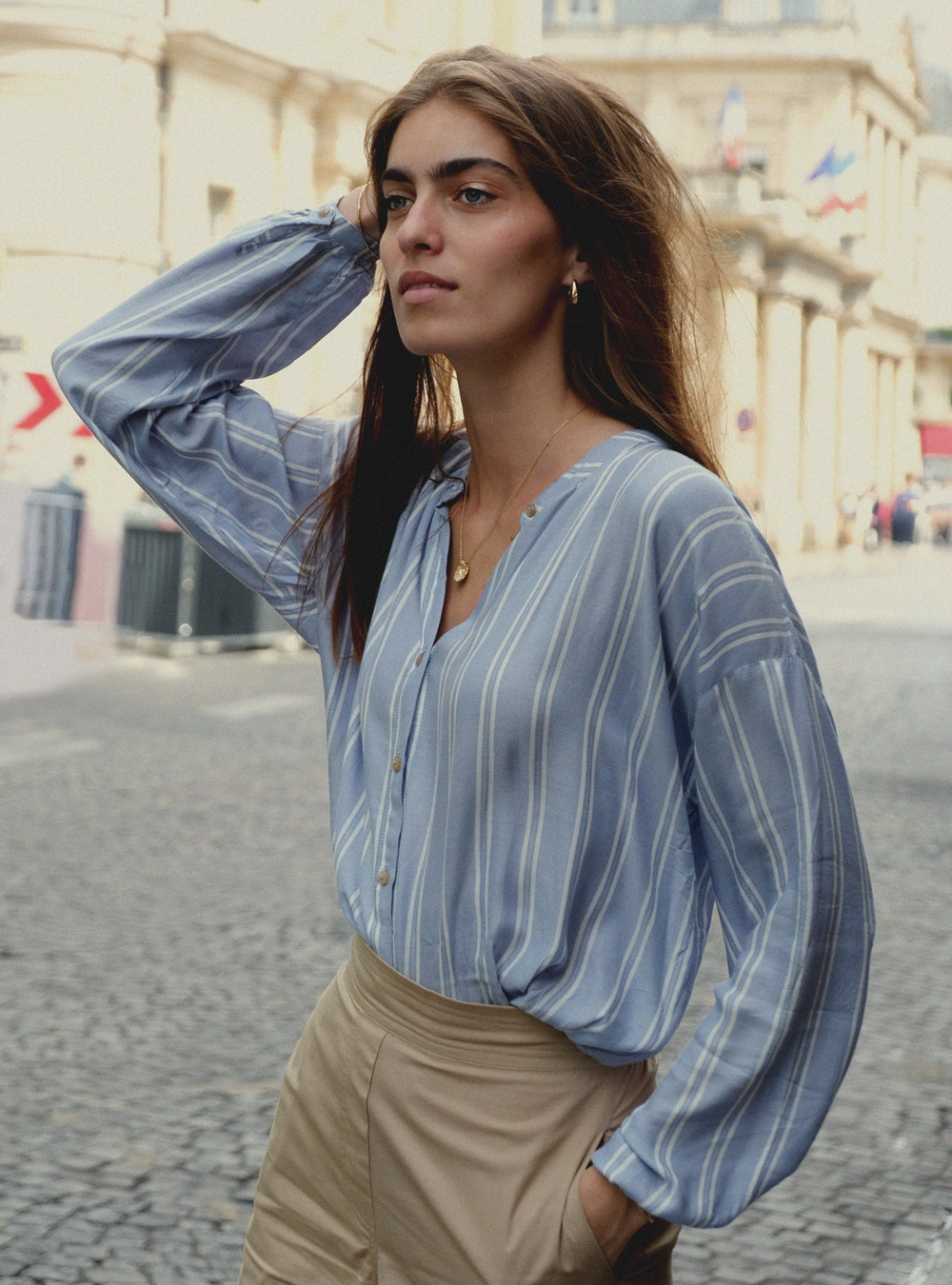 Ginger Shirt - Chambray Stripes