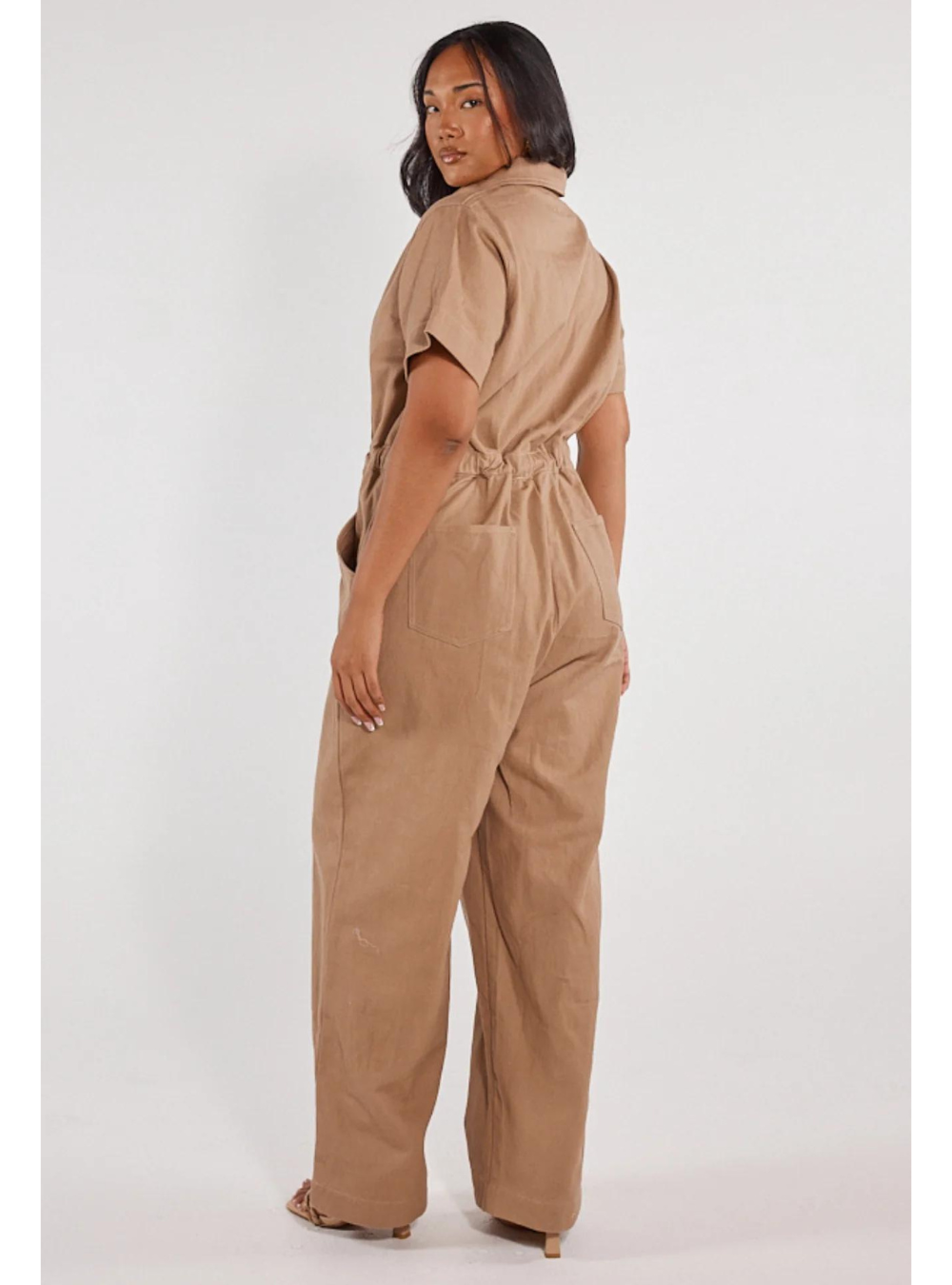 Adalita Denim Jumpsuit - Mocha