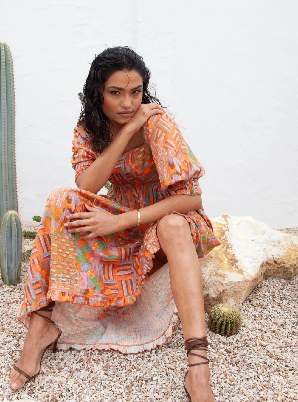 Frida Maxi Dress - Mosiac Print