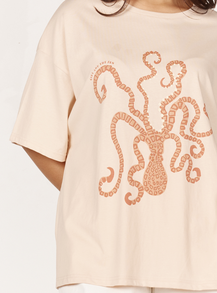 Octopodi Tee - Sand & Blush