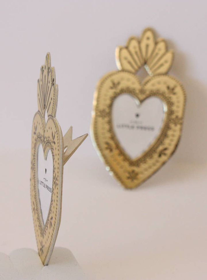 Mini Heart Frame - Gold Foil