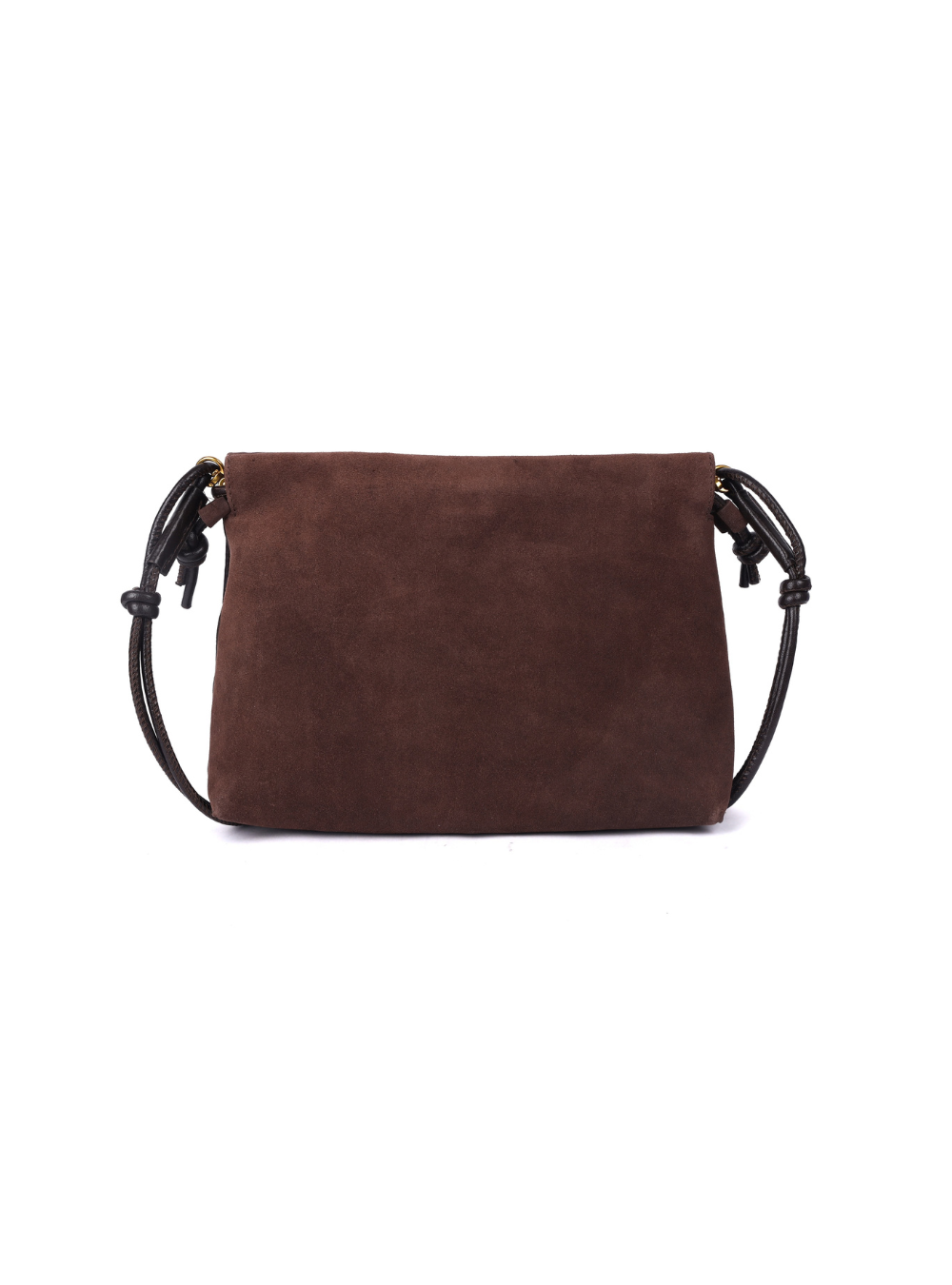Gracie Suede Drawstring Bag - Brown